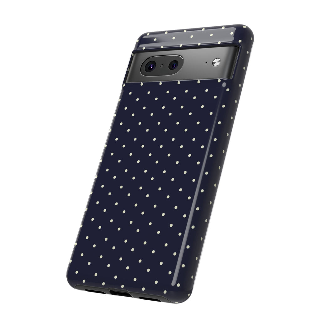Navy Polka Dots Phone Case