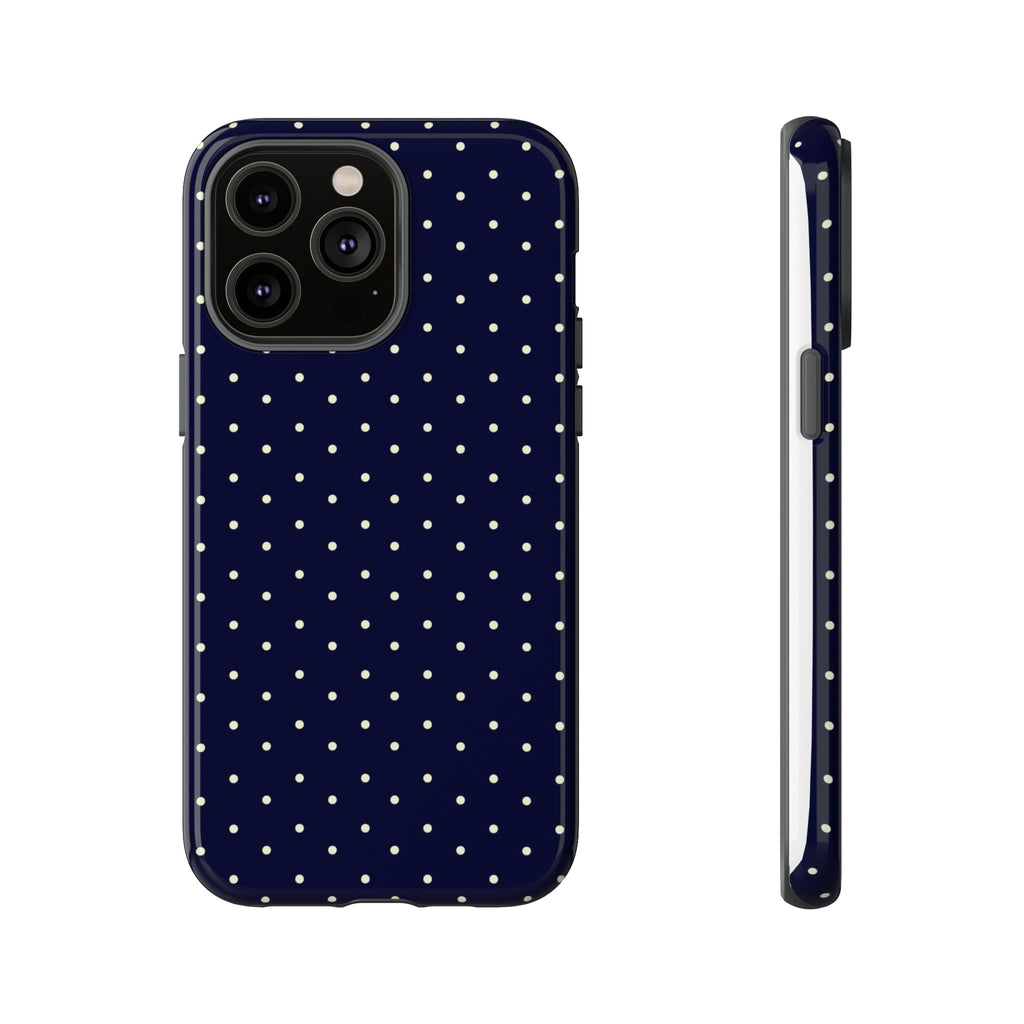Navy Polka Dots Phone Case