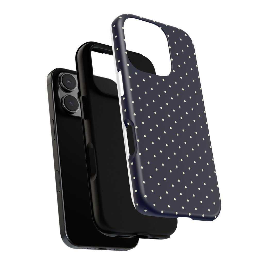 Navy Polka Dots Phone Case