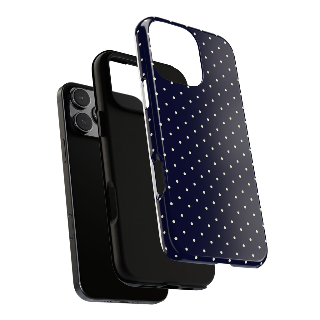 Navy Polka Dots Phone Case