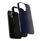 Navy Polka Dots Phone Case