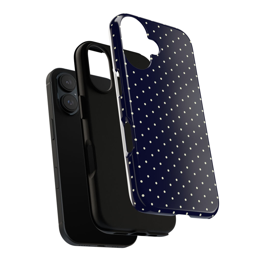 Navy Polka Dots Phone Case