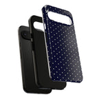 Navy Polka Dots Phone Case