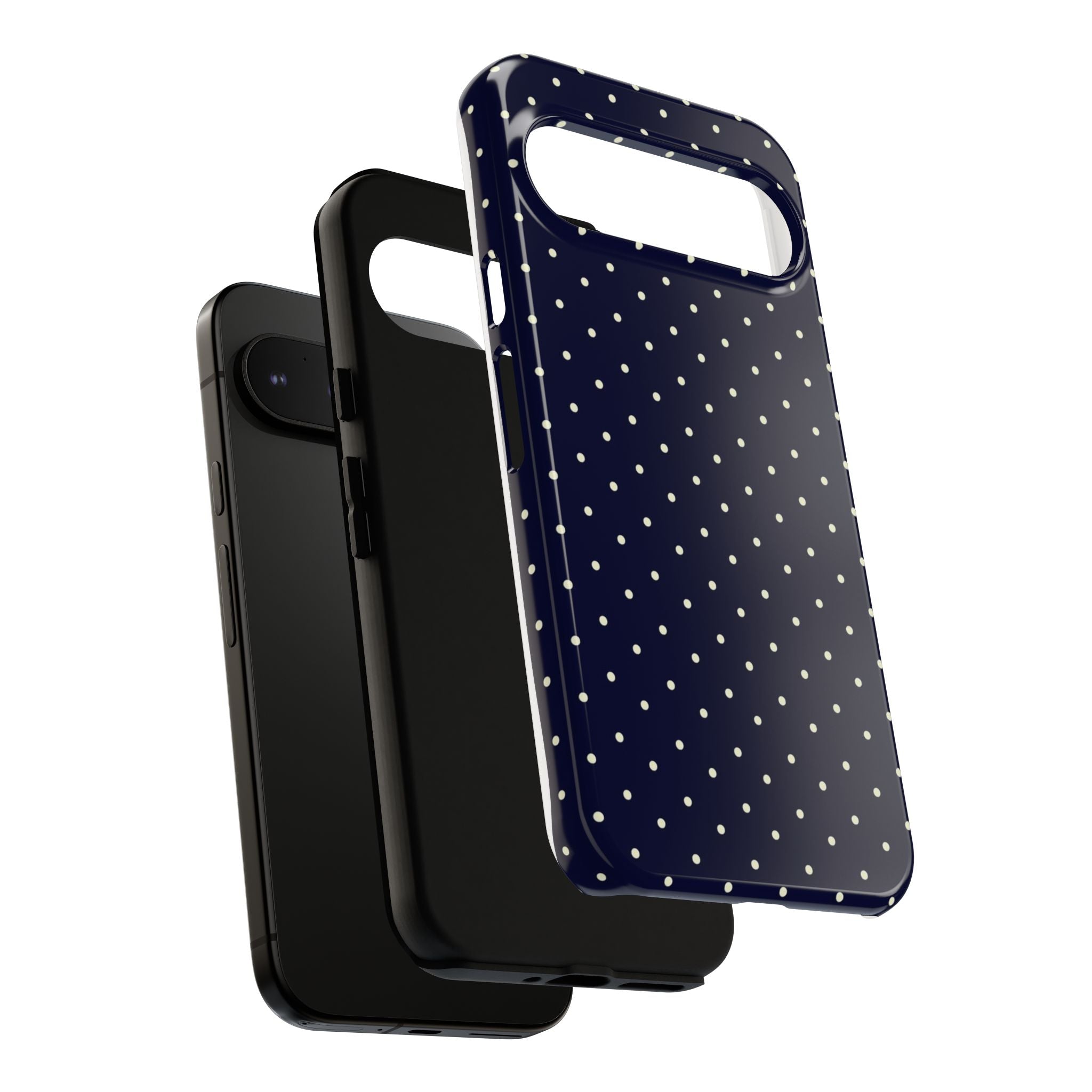 Navy Polka Dots Phone Case