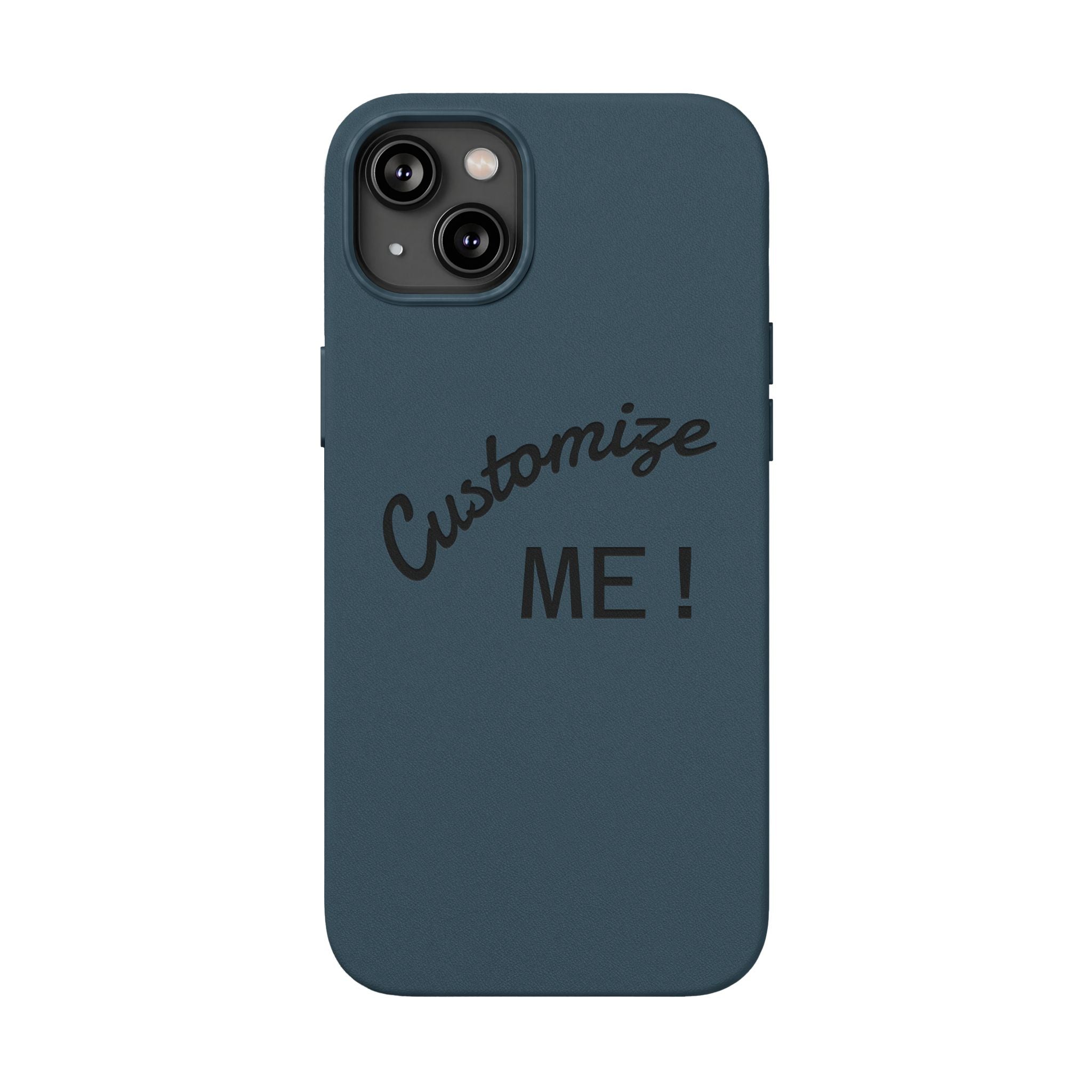 Custom Engraved PU Leather Phone Case