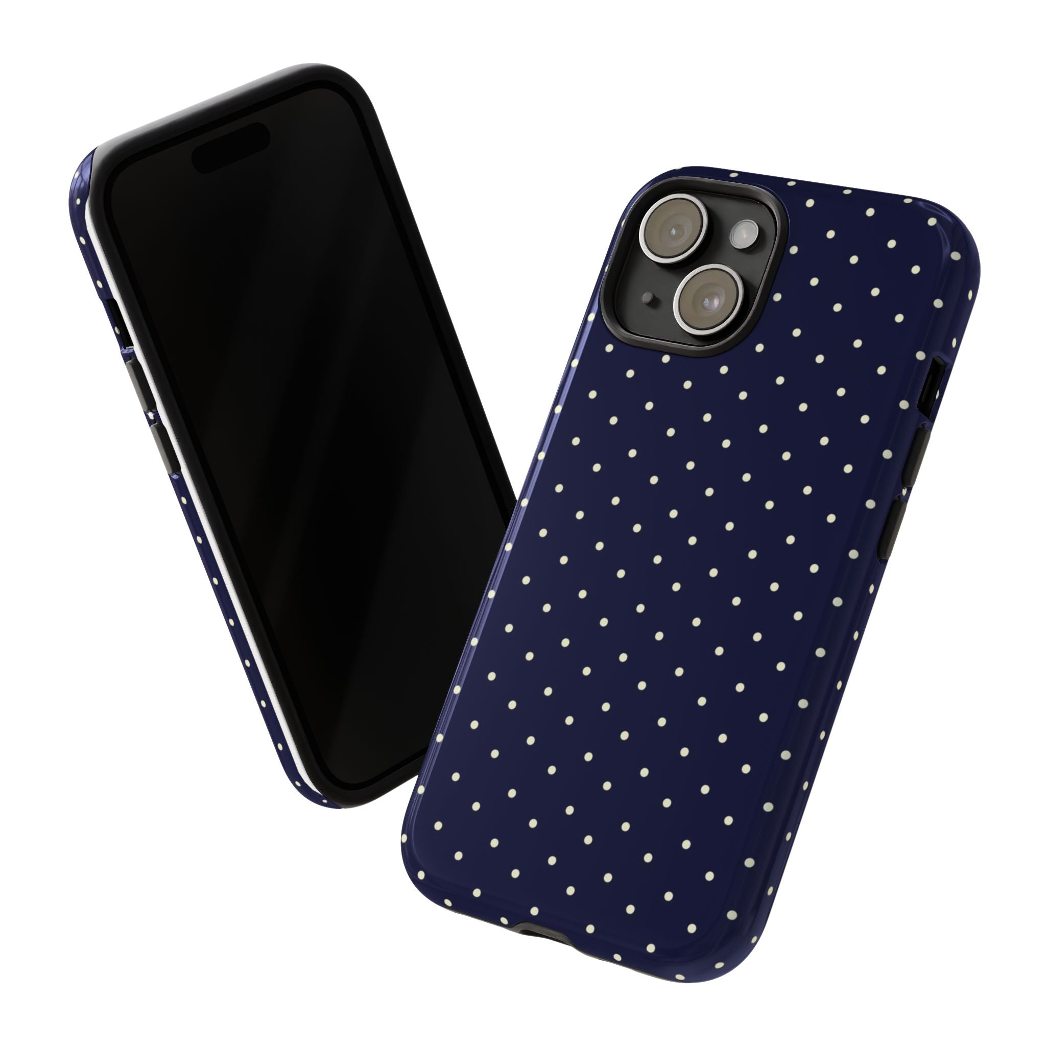 Navy Polka Dots Phone Case