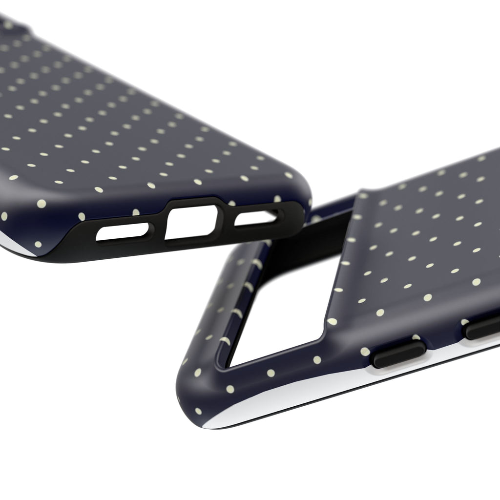 Navy Polka Dots Phone Case