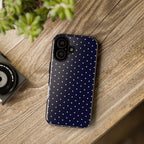 Navy Polka Dots Phone Case