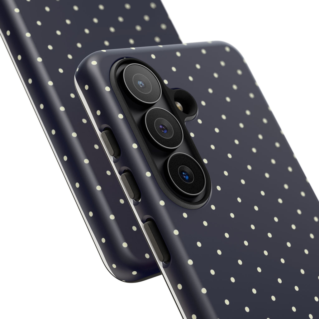 Navy Polka Dots Phone Case