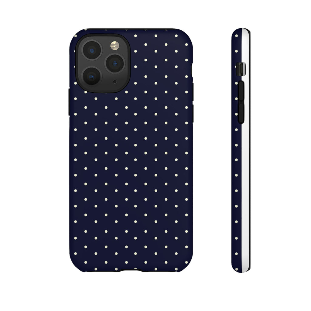 Navy Polka Dots Phone Case