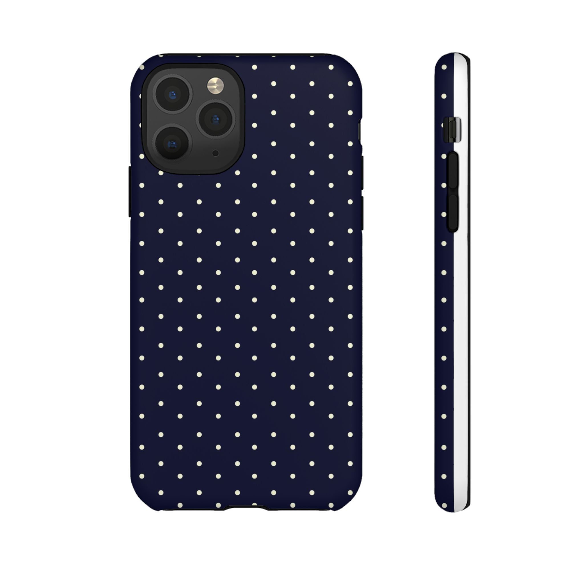 Navy Polka Dots Phone Case