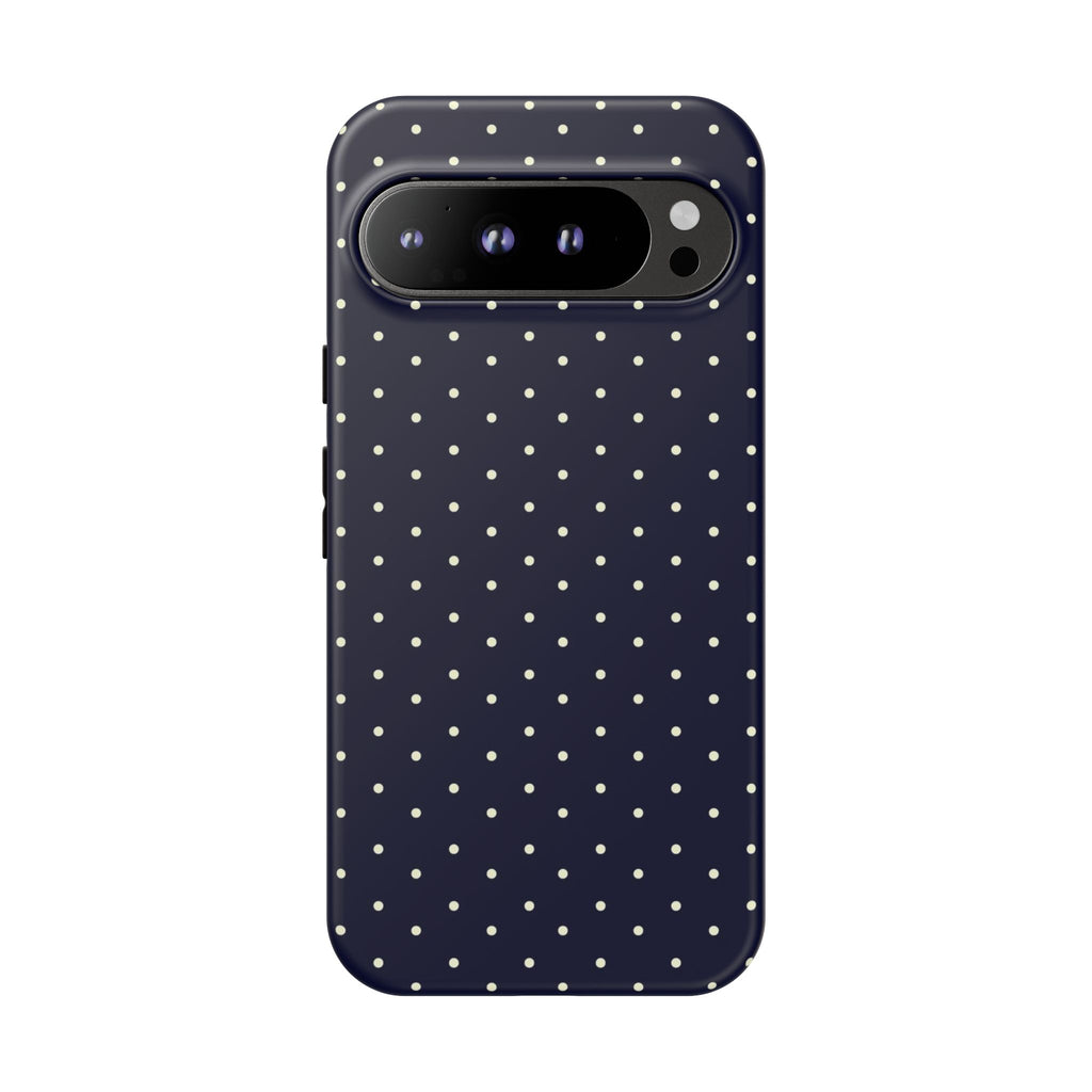 Navy Polka Dots Phone Case