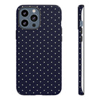 Navy Polka Dots Phone Case