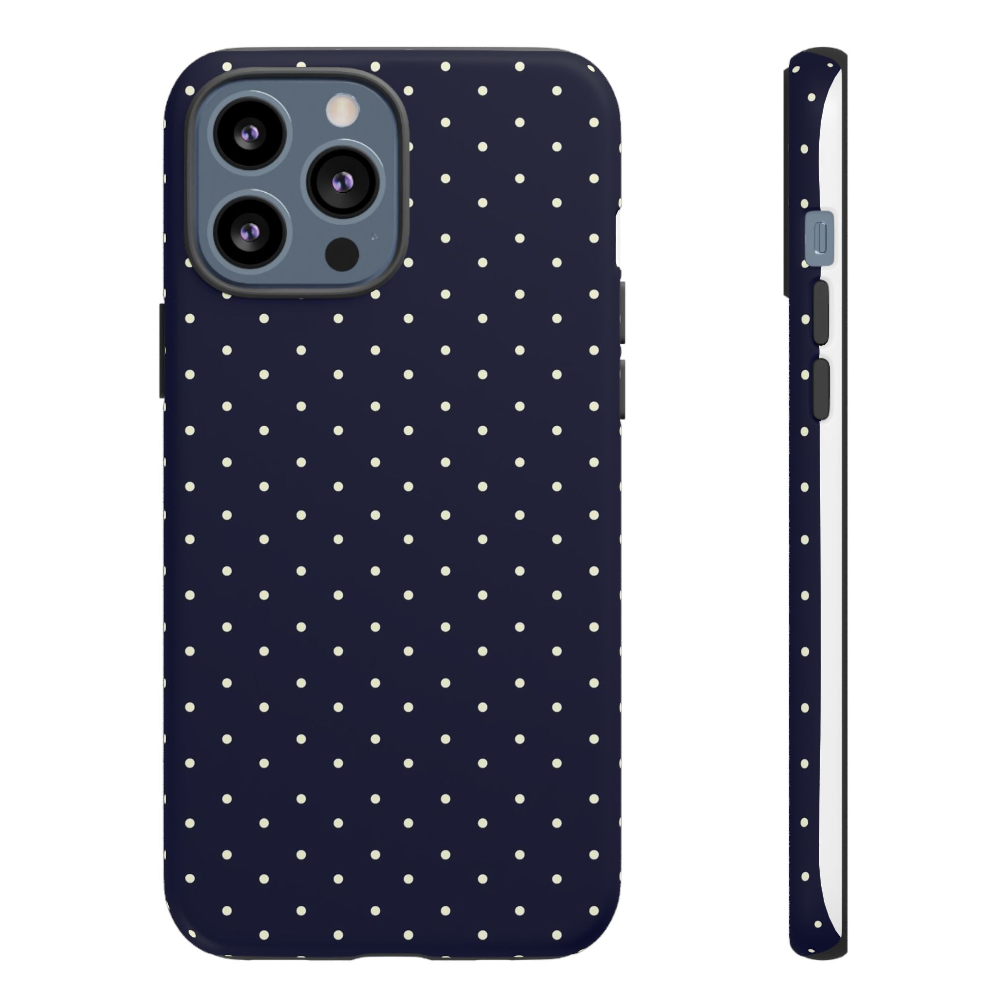 Navy Polka Dots Phone Case