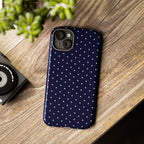 Navy Polka Dots Phone Case