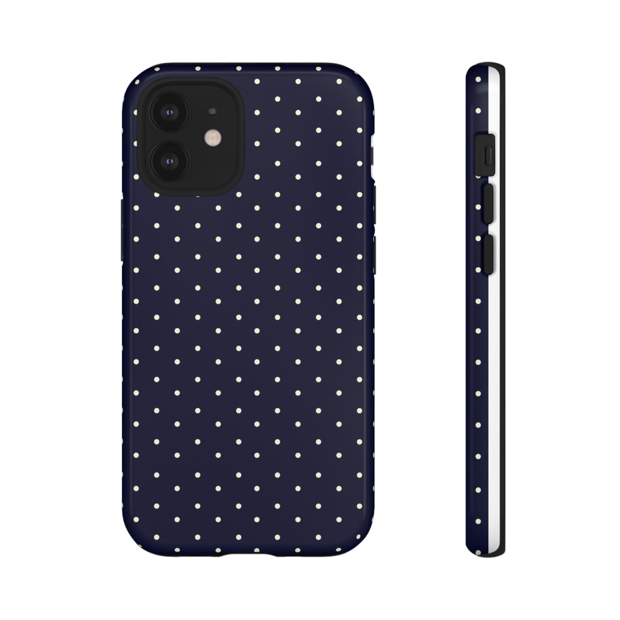 Navy Polka Dots Phone Case
