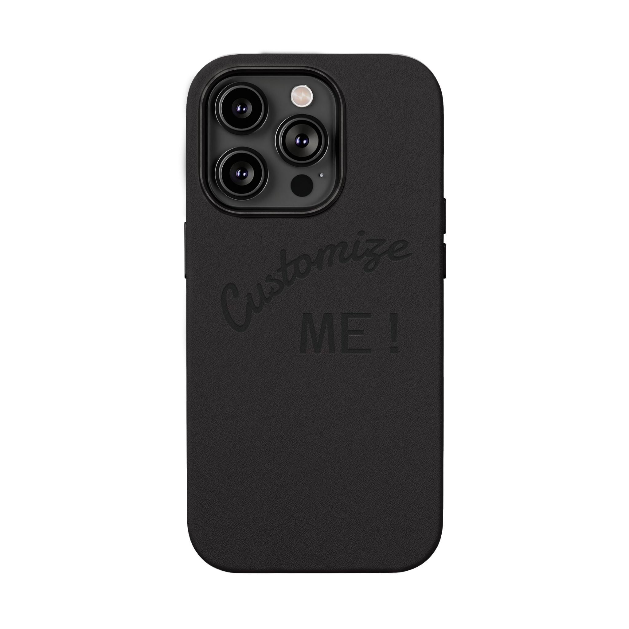 Custom Engraved PU Leather Phone Case