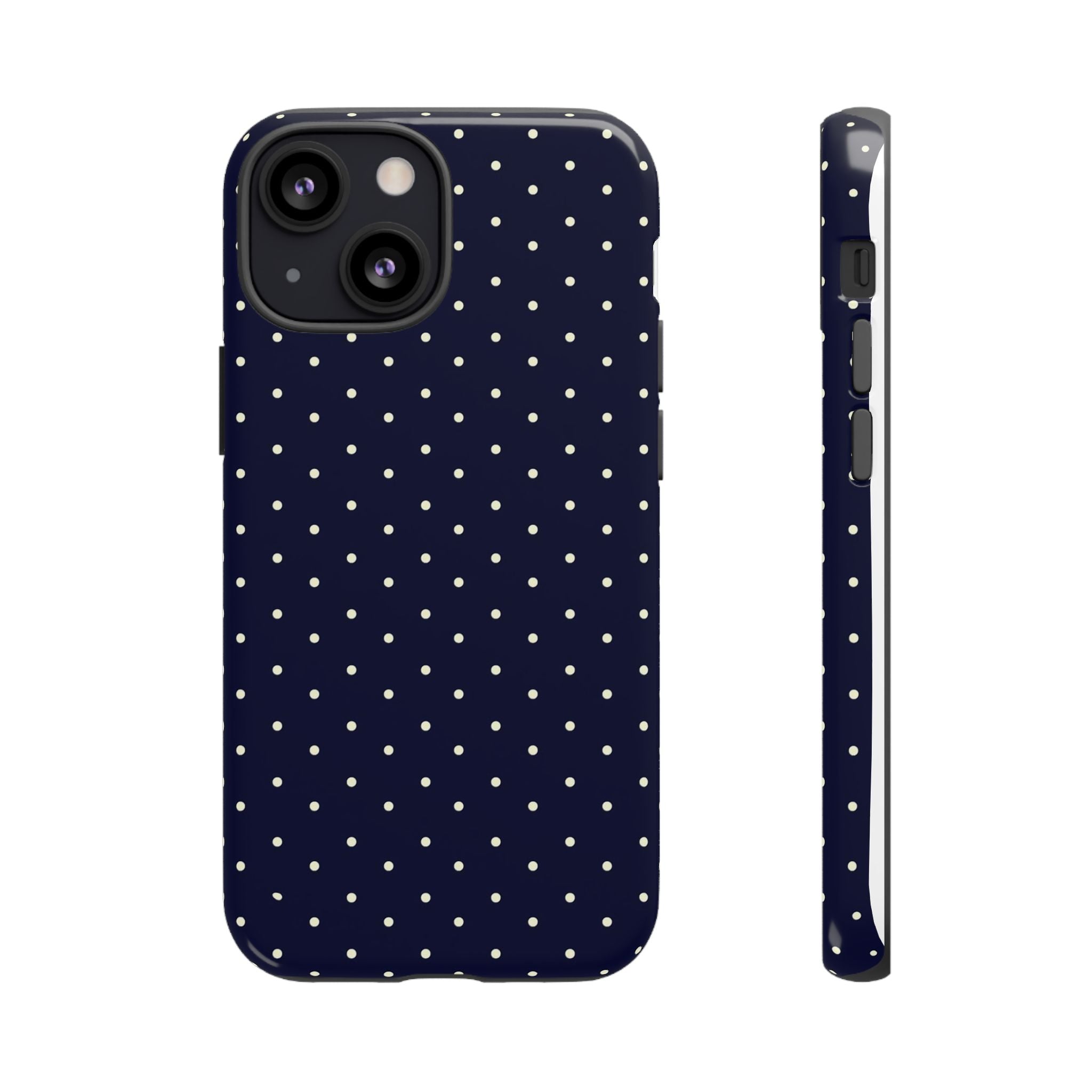 Navy Polka Dots Phone Case