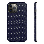 Navy Polka Dots Phone Case