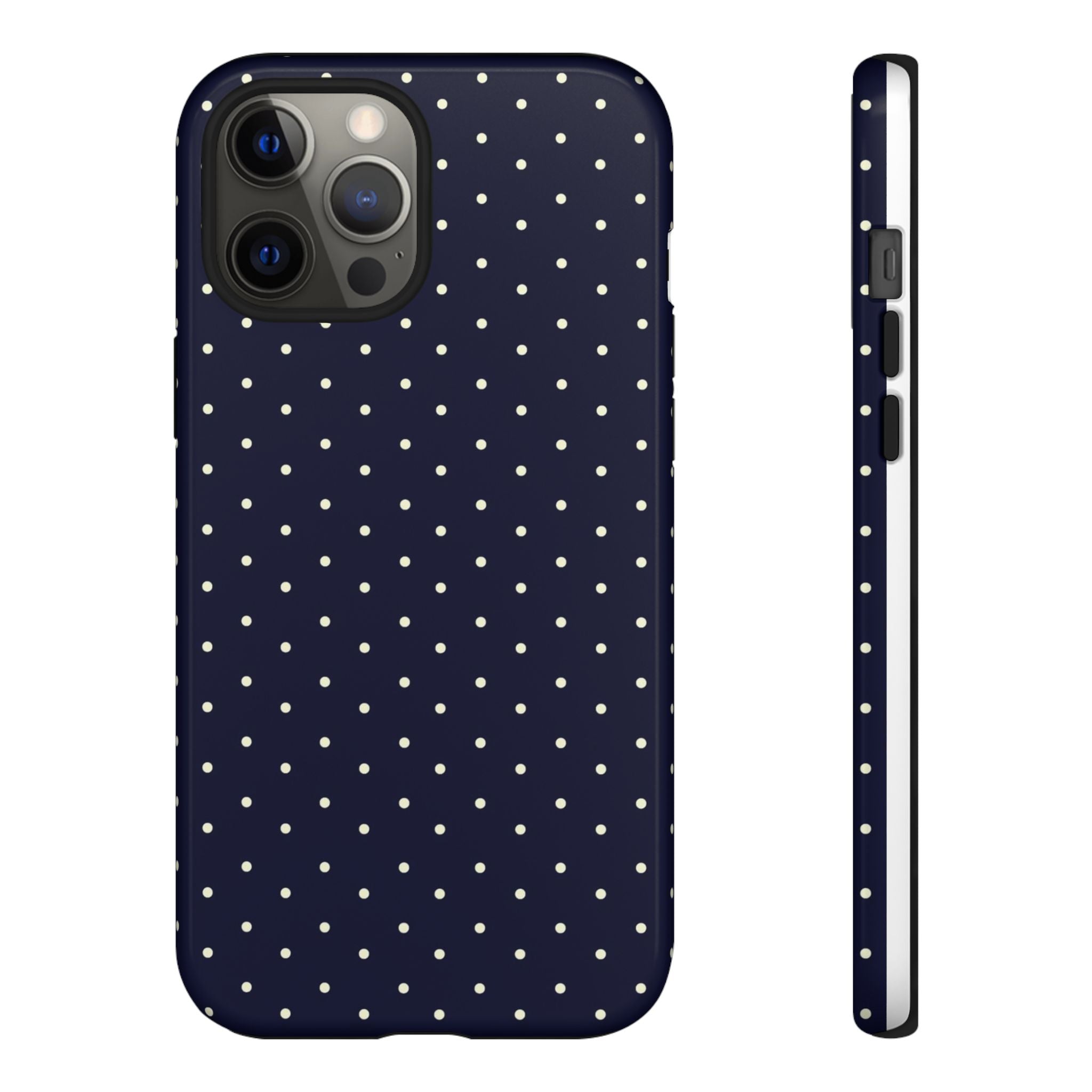 Navy Polka Dots Phone Case