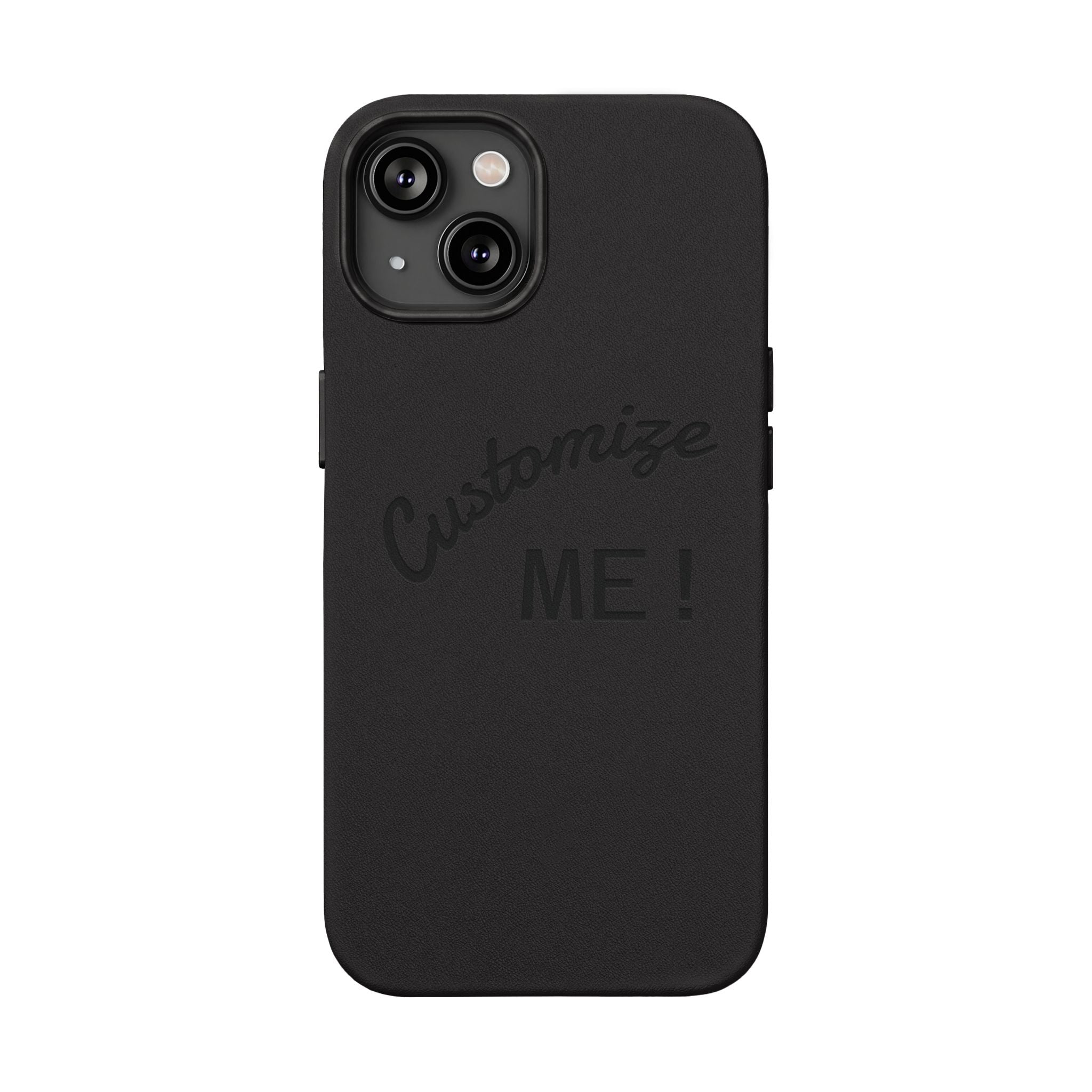 Custom Engraved PU Leather Phone Case