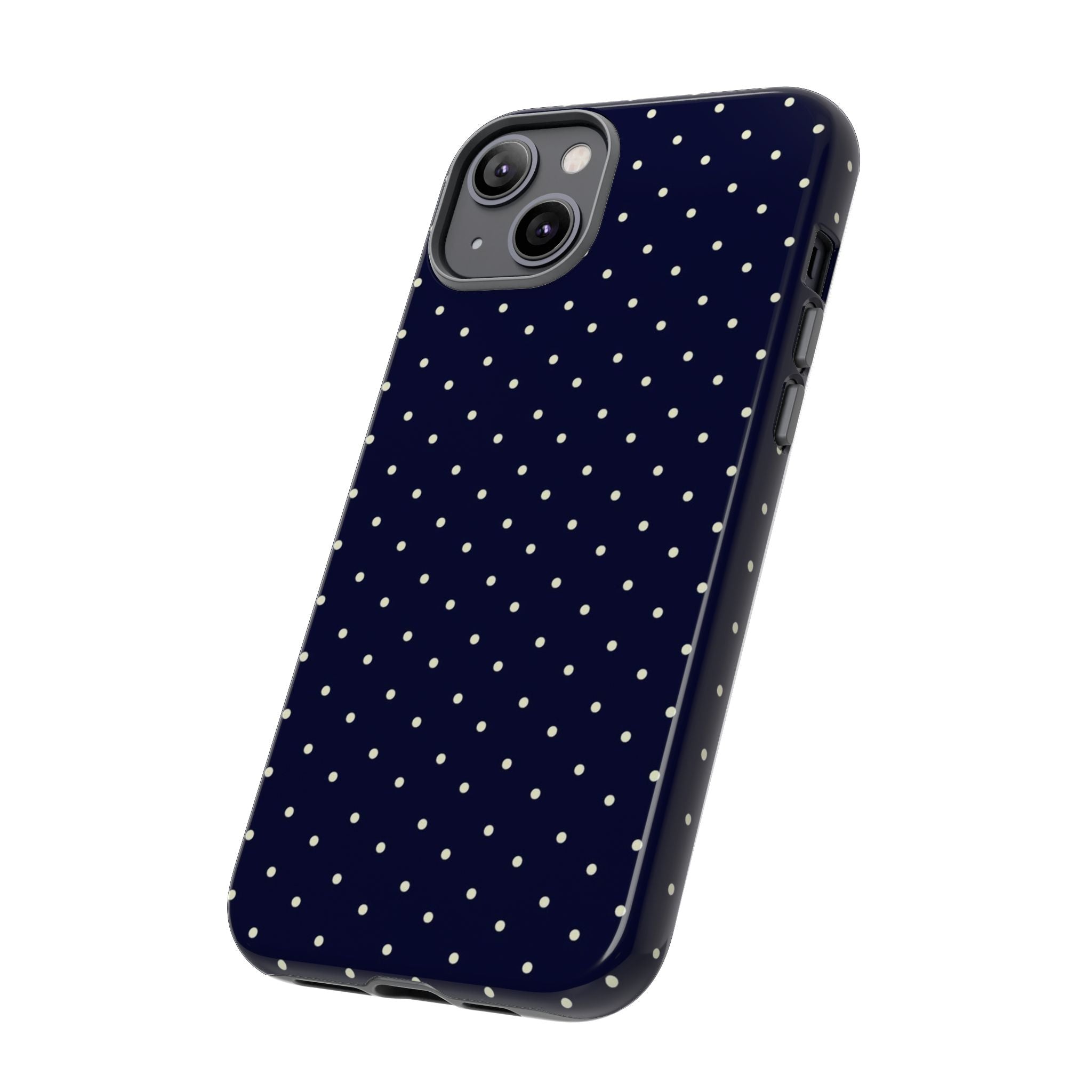 Navy Polka Dots Phone Case