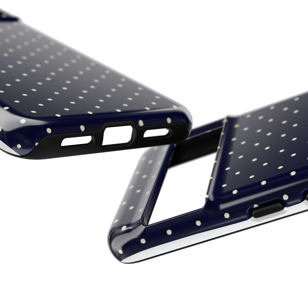 Navy Polka Dots Phone Case