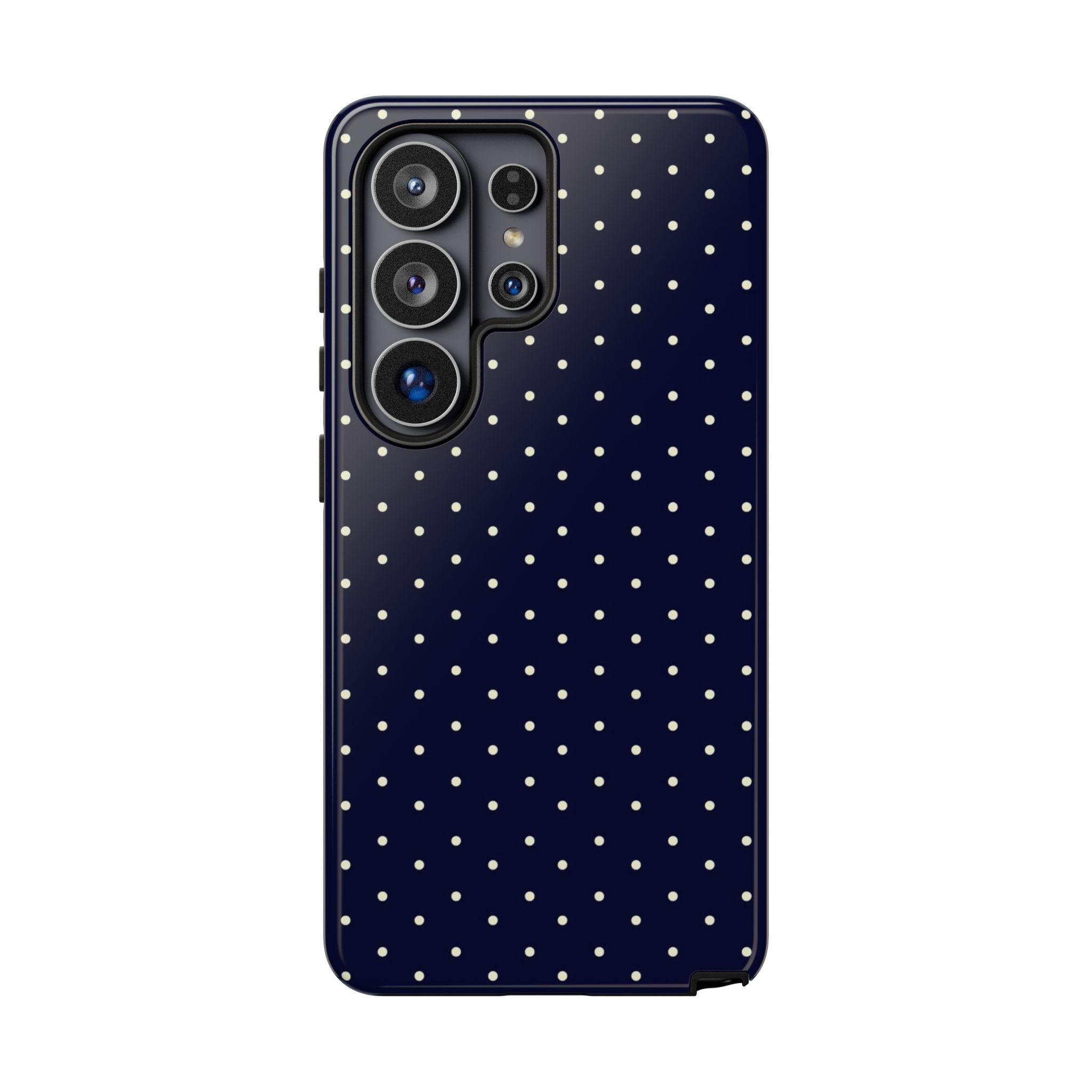 Navy Polka Dots Phone Case