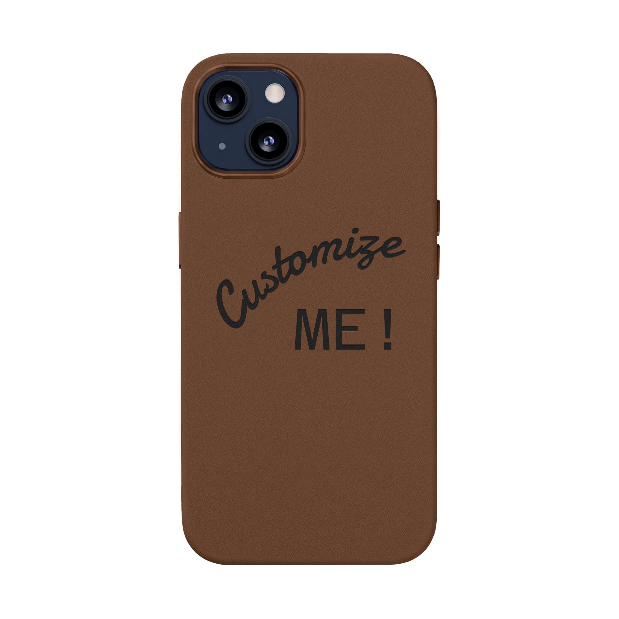Custom Engraved PU Leather Phone Case