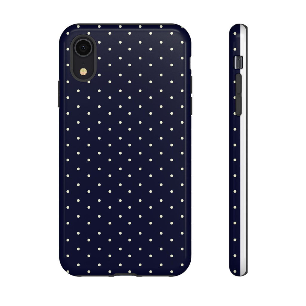 Navy Polka Dots Phone Case