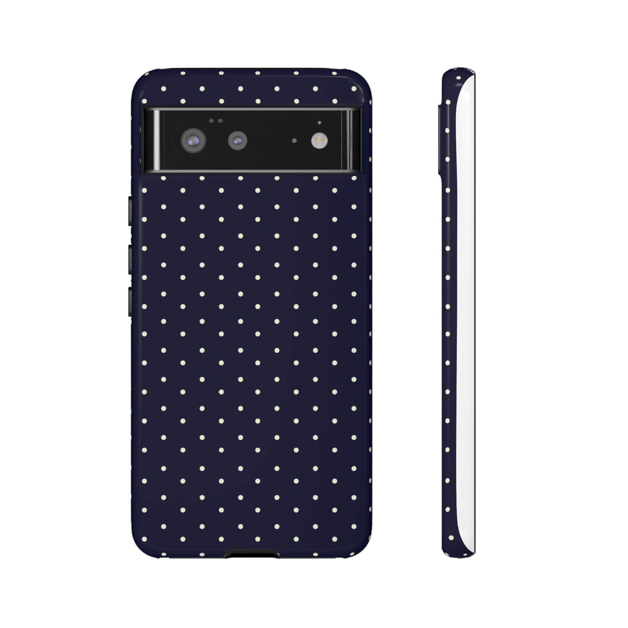 Navy Polka Dots Phone Case