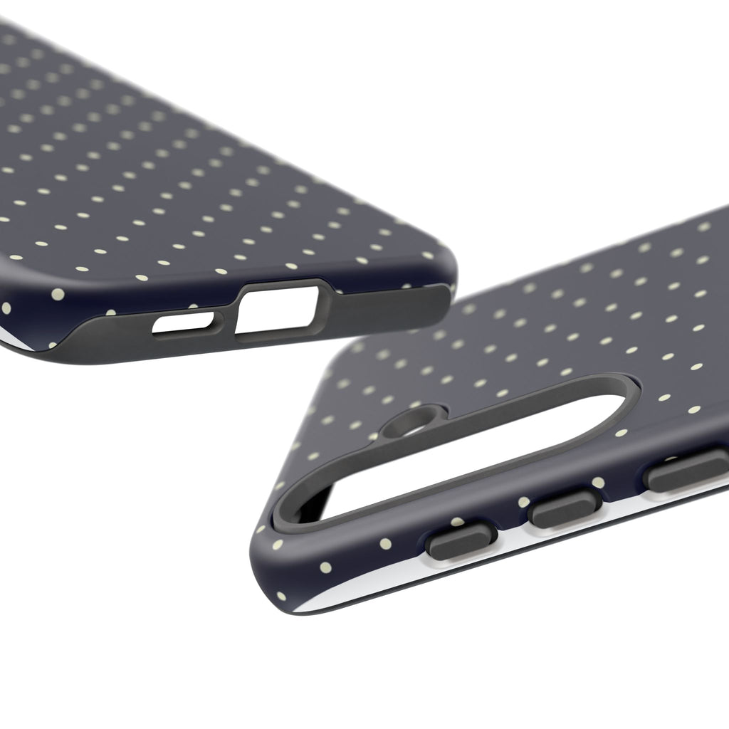 Navy Polka Dots Phone Case