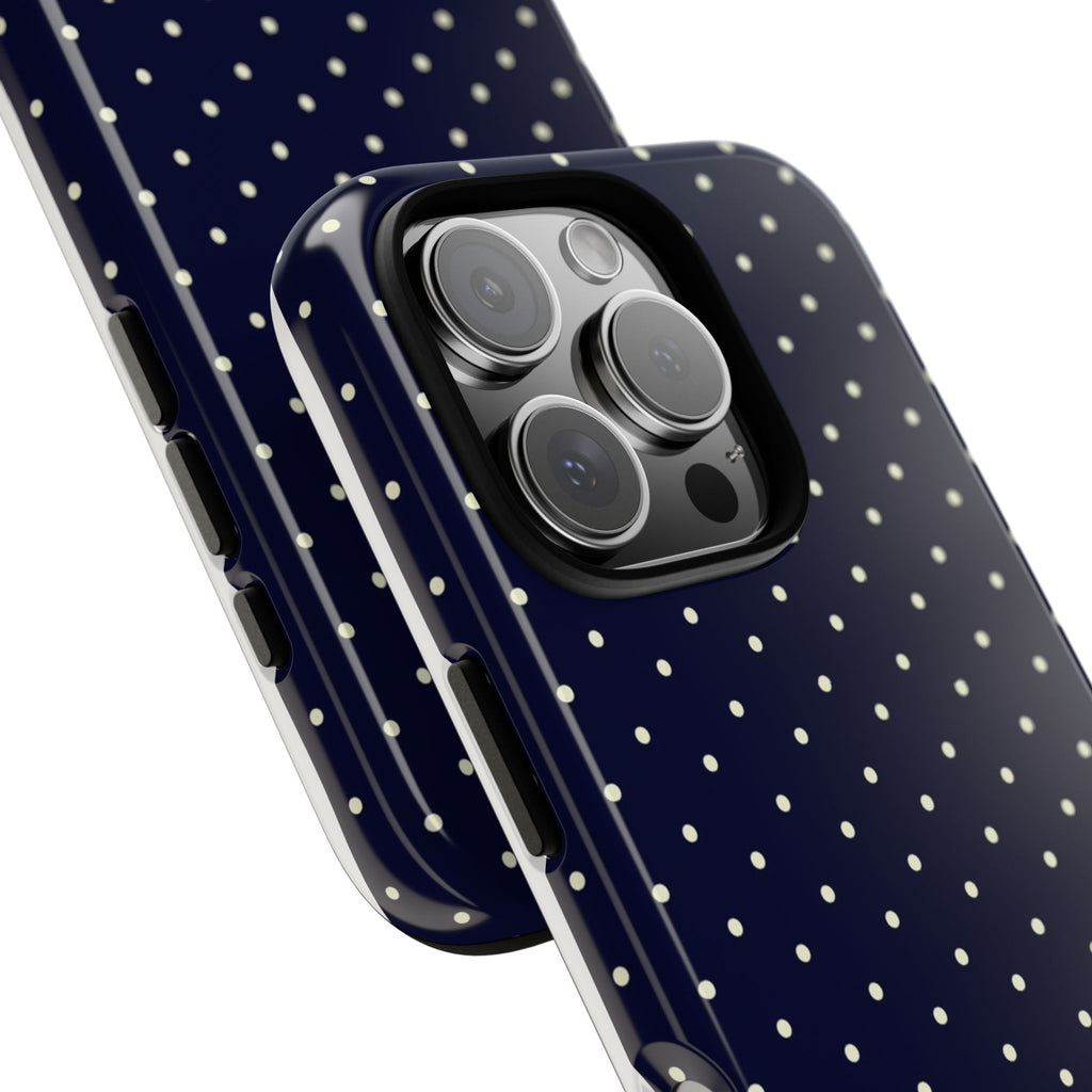 Navy Polka Dots Phone Case