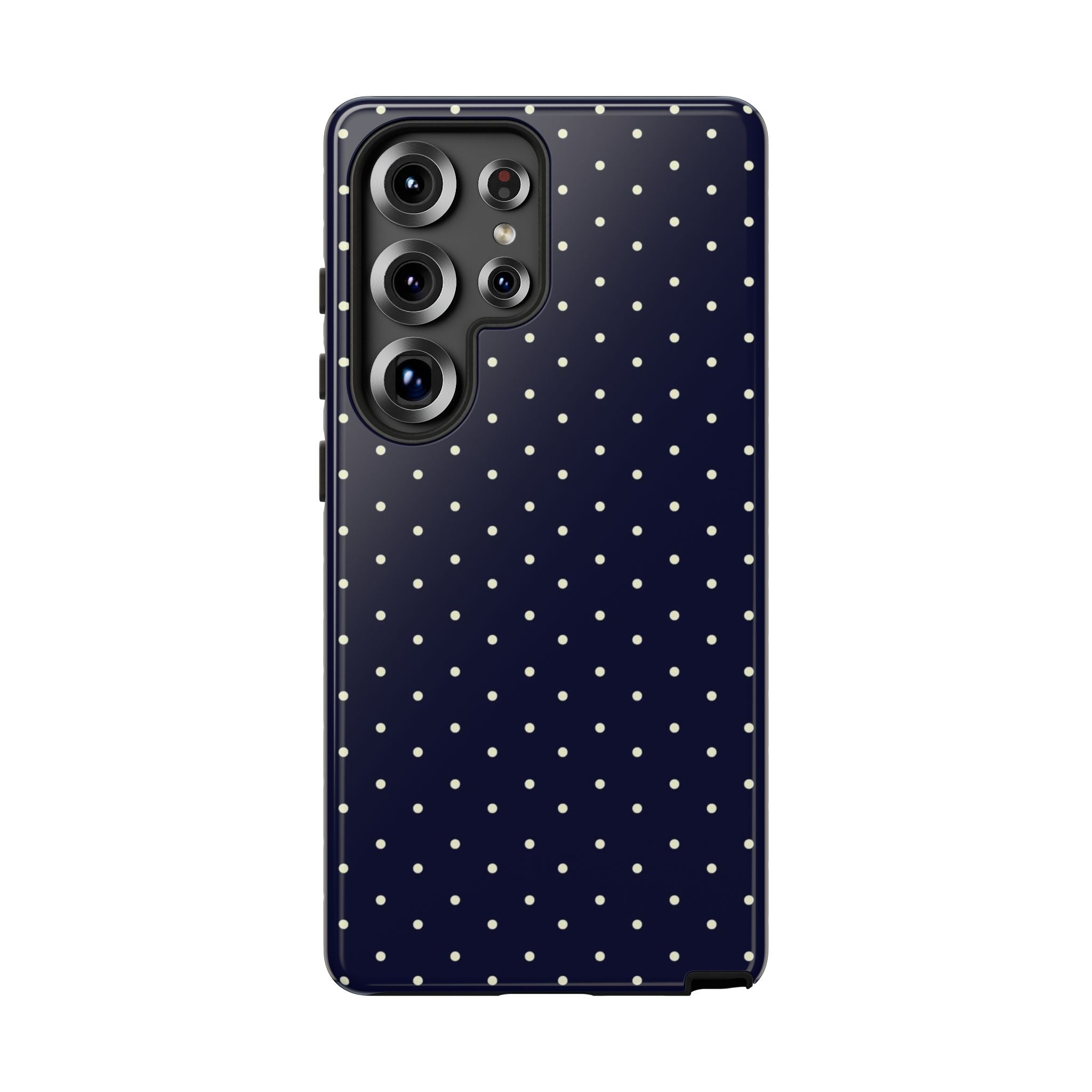 Navy Polka Dots Phone Case