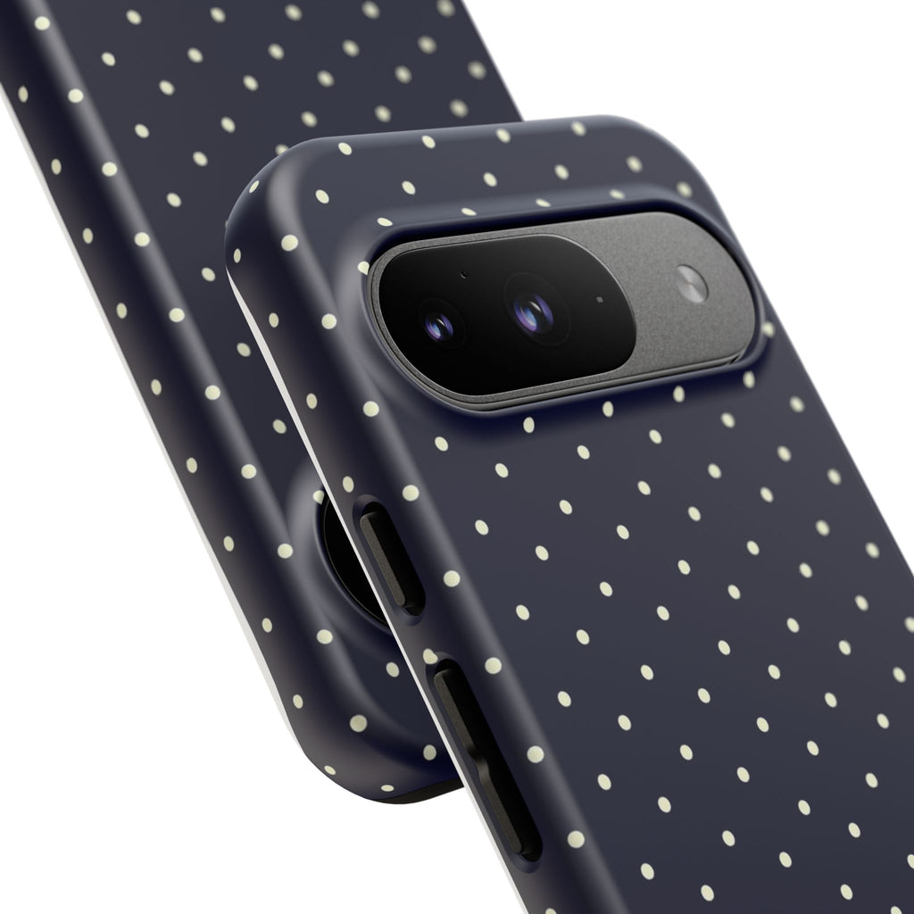 Navy Polka Dots Phone Case