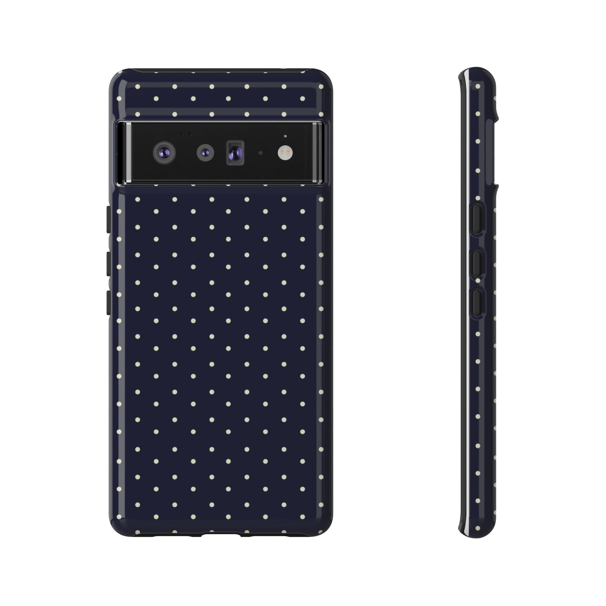 Navy Polka Dots Phone Case