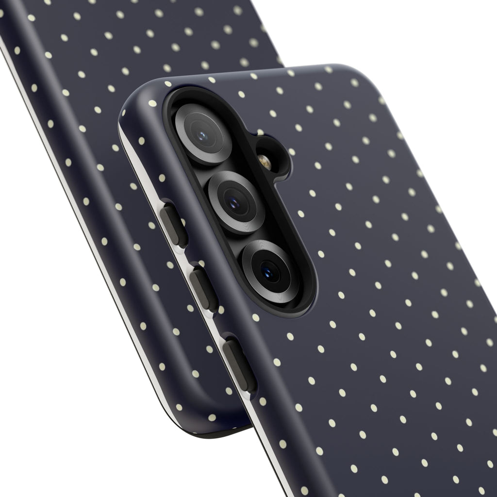 Navy Polka Dots Phone Case