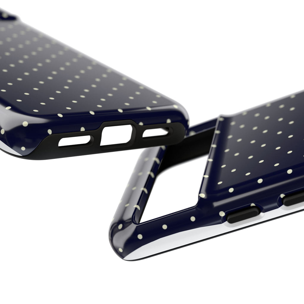 Navy Polka Dots Phone Case