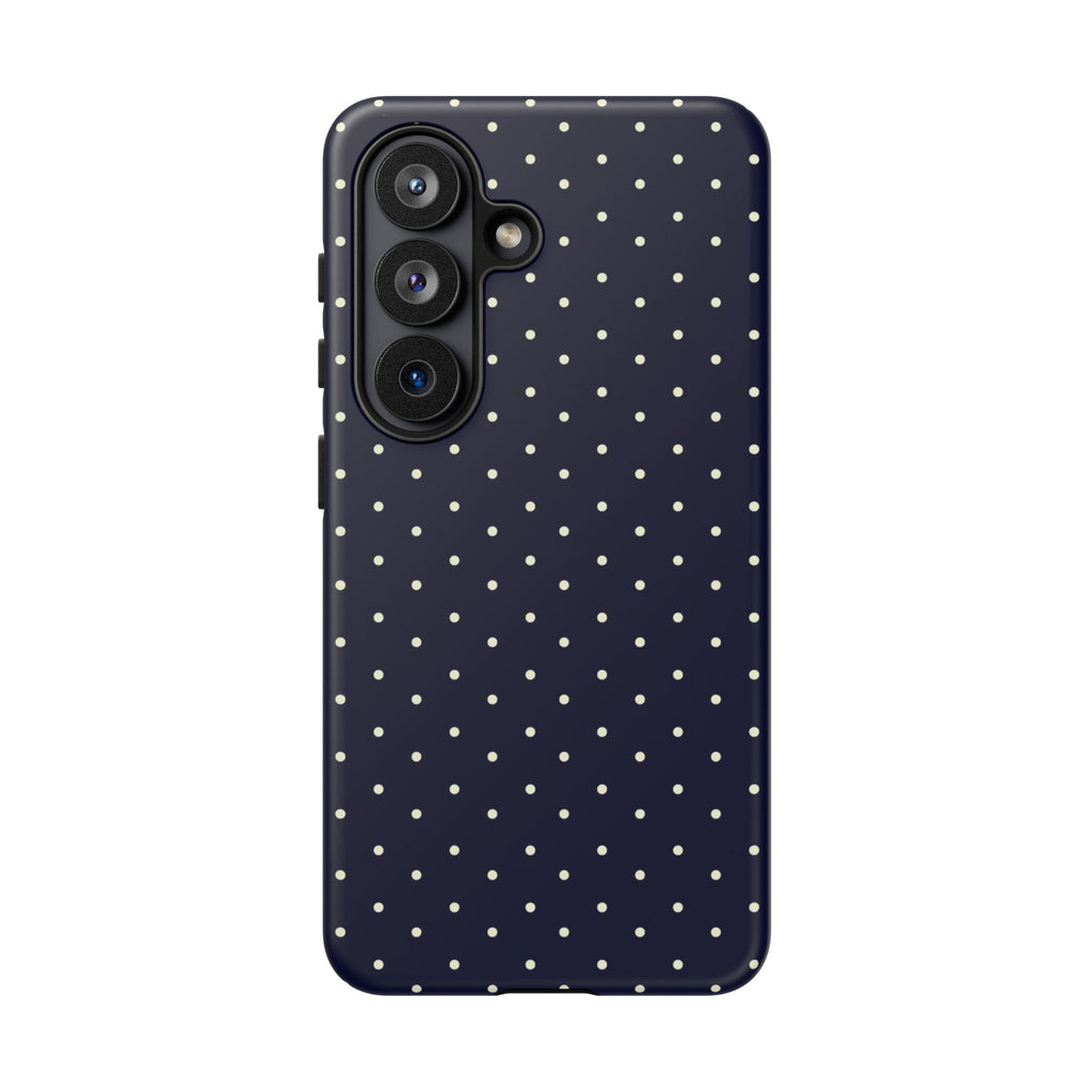 Navy Polka Dots Phone Case