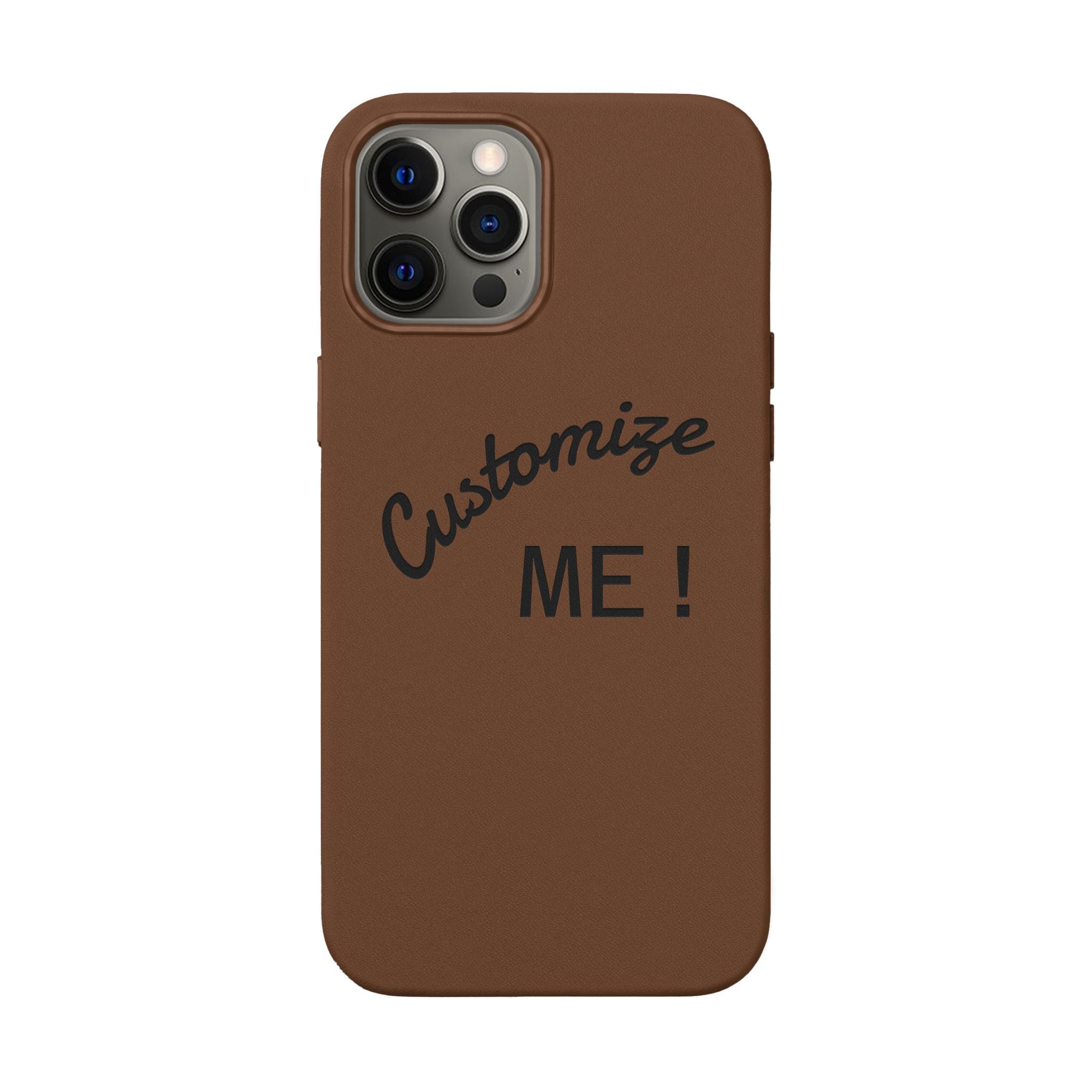Custom Engraved PU Leather Phone Case