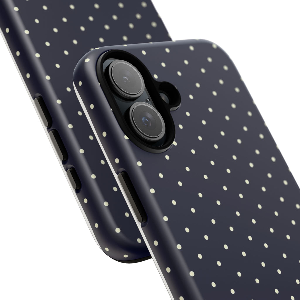 Navy Polka Dots Phone Case