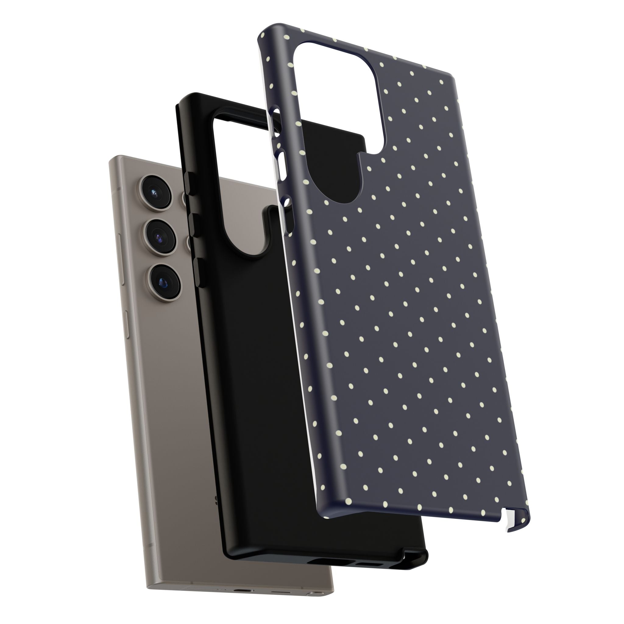 Navy Polka Dots Phone Case