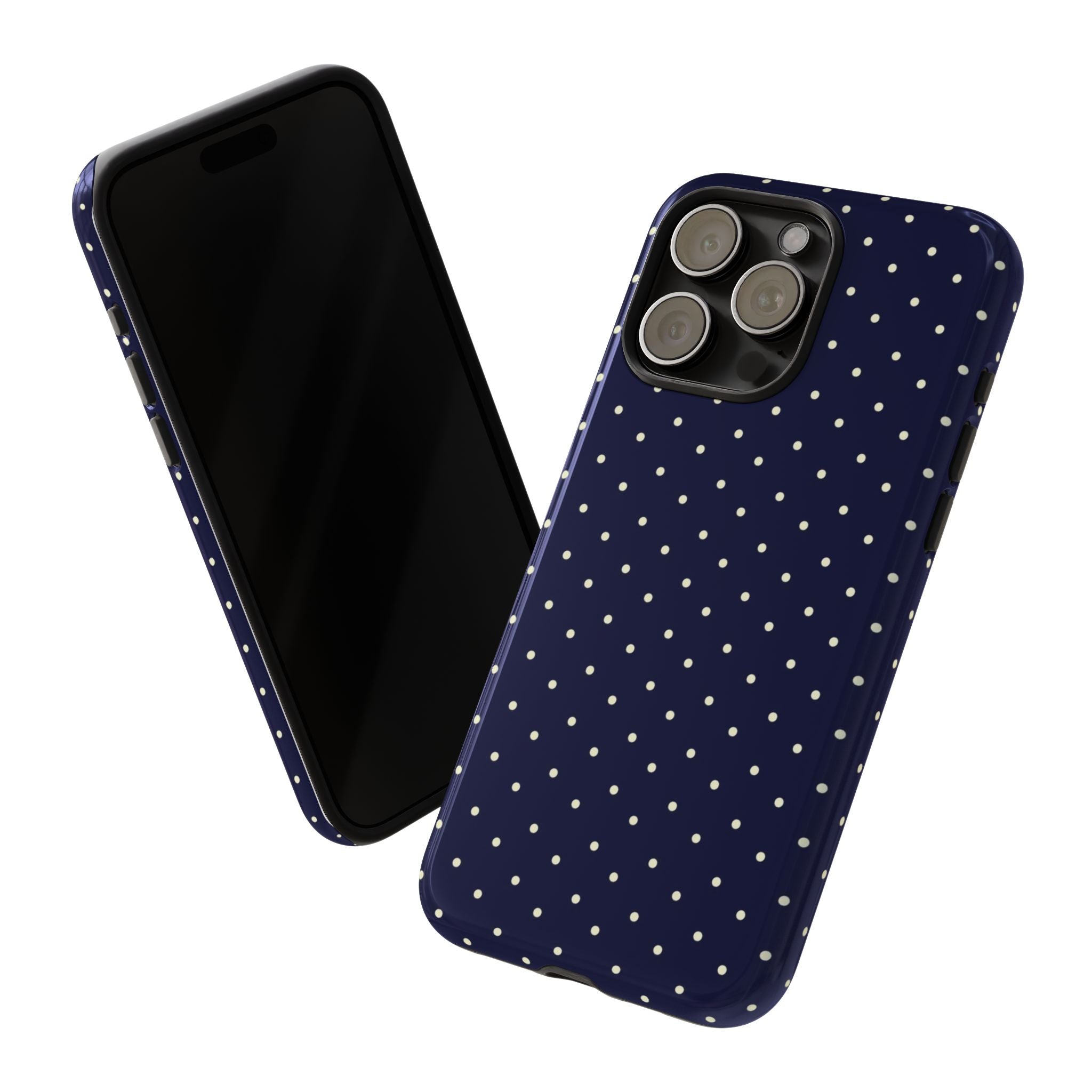 Navy Polka Dots Phone Case