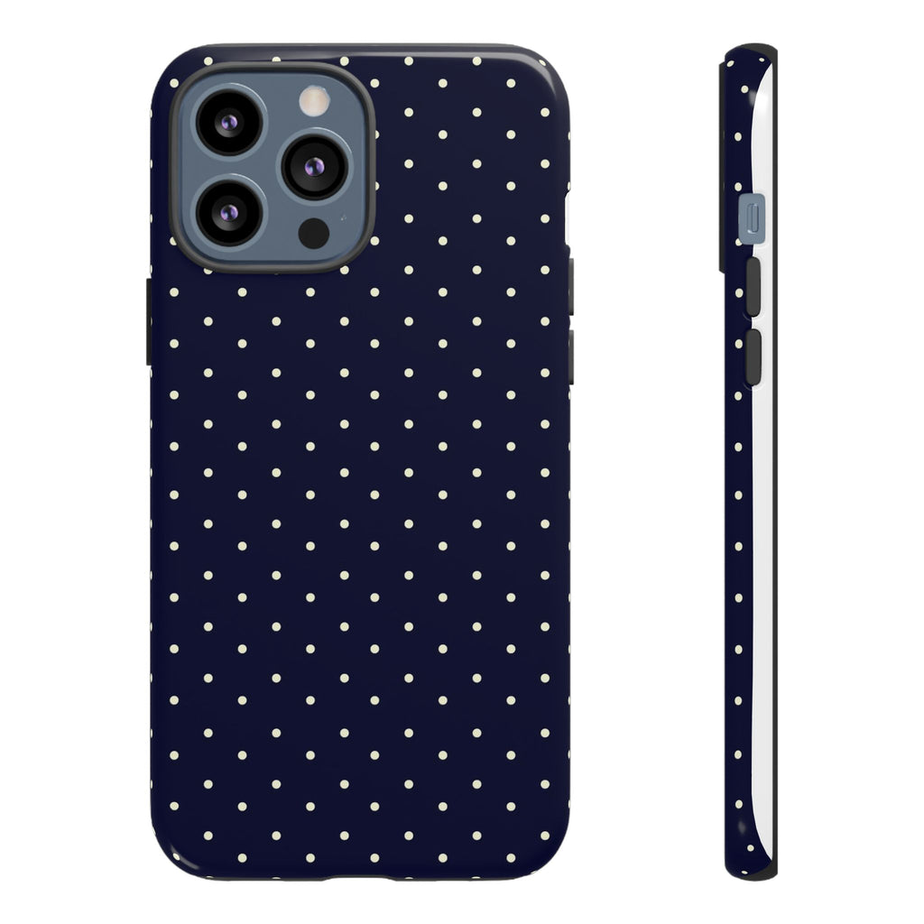 Navy Polka Dots Phone Case