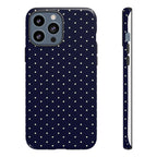 Navy Polka Dots Phone Case