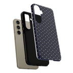 Navy Polka Dots Phone Case