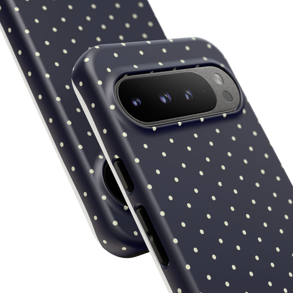 Navy Polka Dots Phone Case