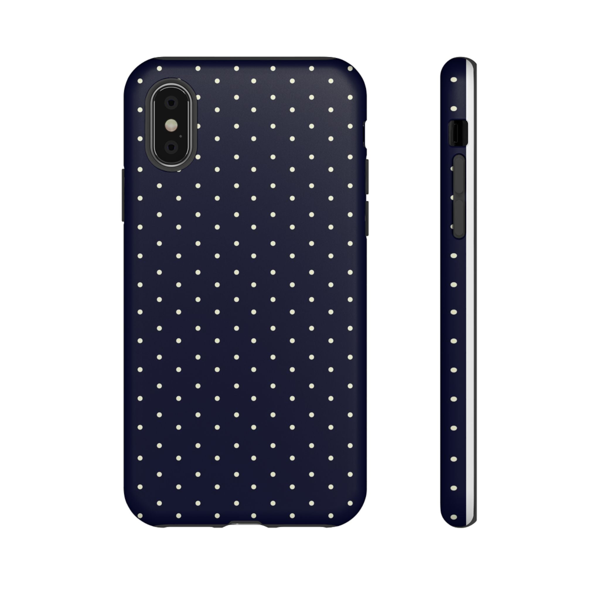 Navy Polka Dots Phone Case