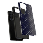 Navy Polka Dots Phone Case