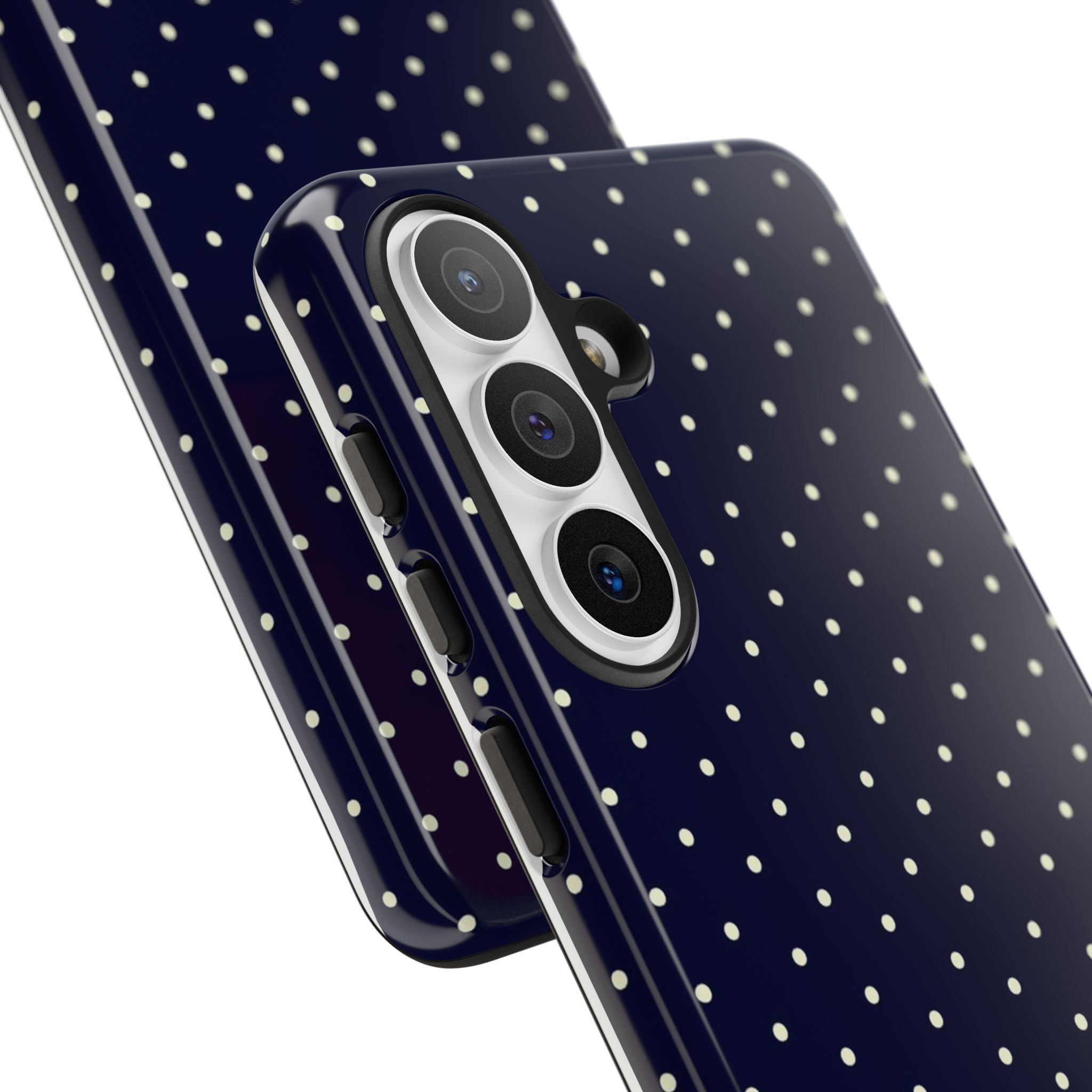 Navy Polka Dots Phone Case